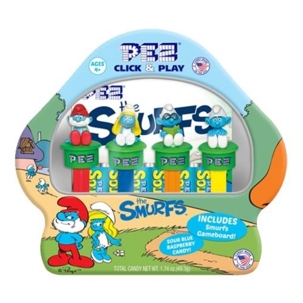 2/$15 Pez Dispensers Collectible Metal Tin The Smurfs